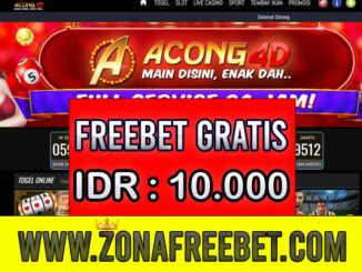 Acong4D Freebet Gratis Rp 10.000 Tanpa Deposit