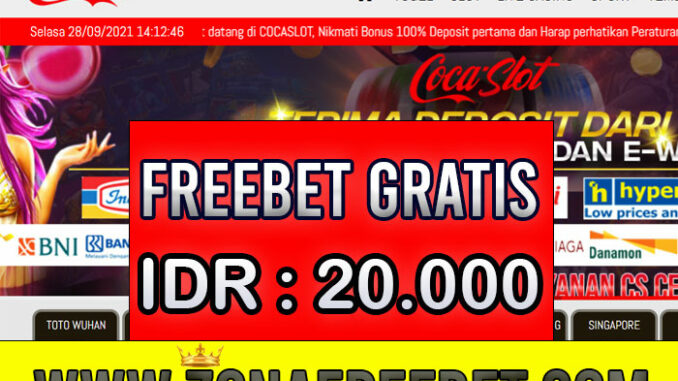 CocaSlot Freebet Gratis Rp 20.000 Tanpa Deposit