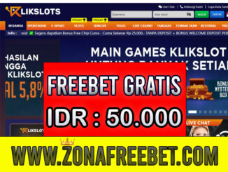 KlikSlots Freebet Gratis Rp 50.000 Tanpa Deposit