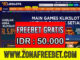 KlikSlots Freebet Gratis Rp 50.000 Tanpa Deposit