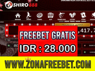 Shiro888 Freebet Gratis Rp 28.000 Tanpa Deposit