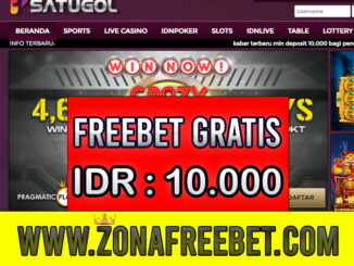 SatuGol Freebet Gratis Rp 10.000 Tanpa Deposit