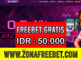 SOSBet Freebet Gratis Rp 50.000 Tanpa Deposit
