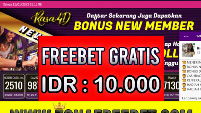Rasa4D Freebet Gratis Rp 10.000 Tanpa Deposit