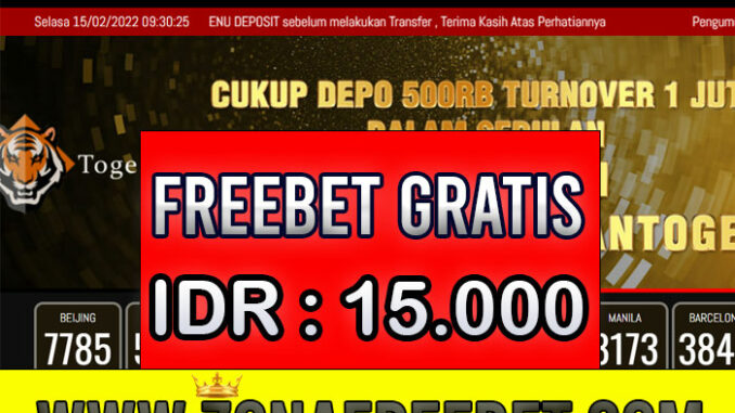 MacanTogel Freebet Gratis Rp 15.000 Tanpa Deposit